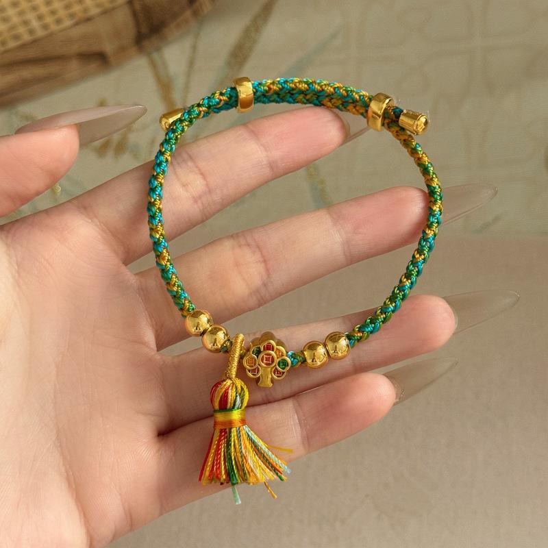 2026 Dragon Boat Festival Five-Color Adjustable Woven Bracelet for Women, Men, and Kids - New Style Gaokao Hand Jewelry