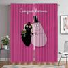 Anti-mosquito Curtains for Camera Les Barbapapa Home Interior Curtains 2 Pieces Living Room Curtain Partition Tulle for Bedroom