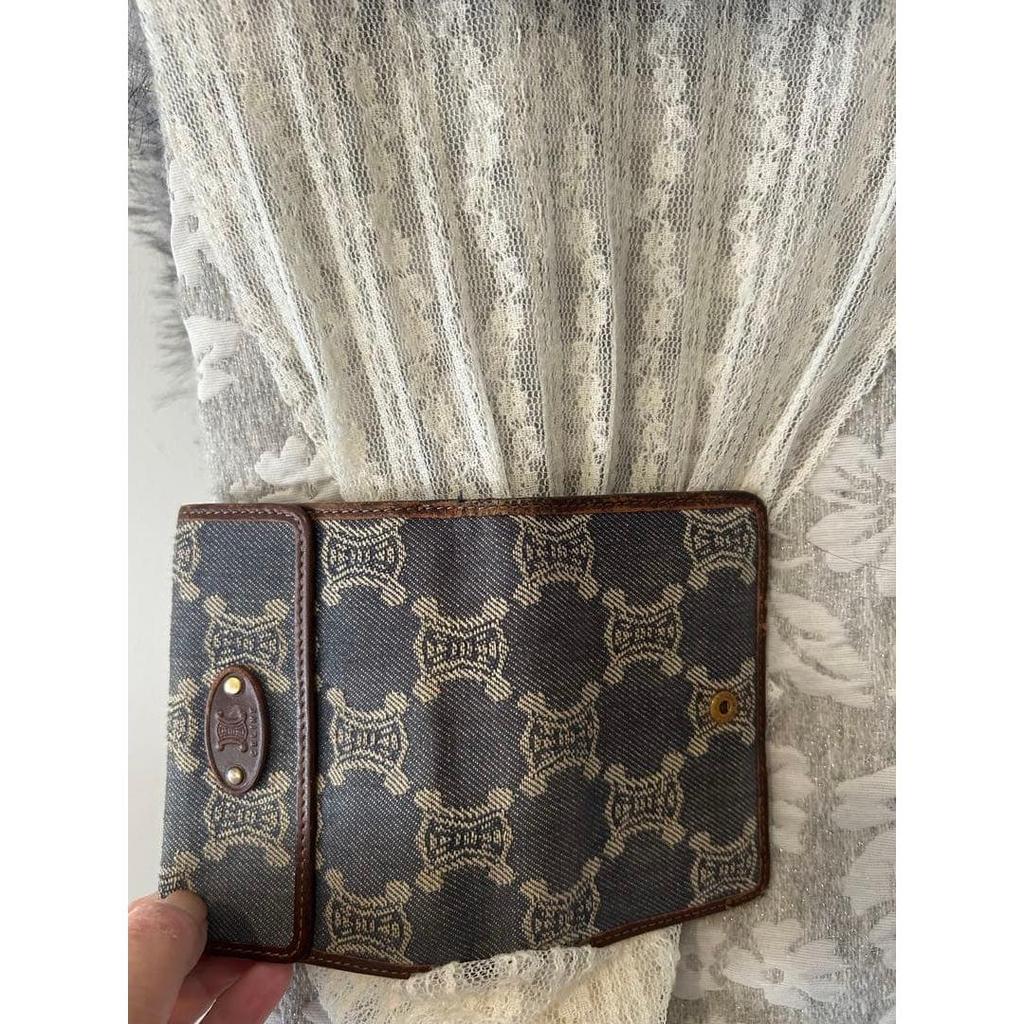 Used CELINE Macadam pattern tri-fold wallet