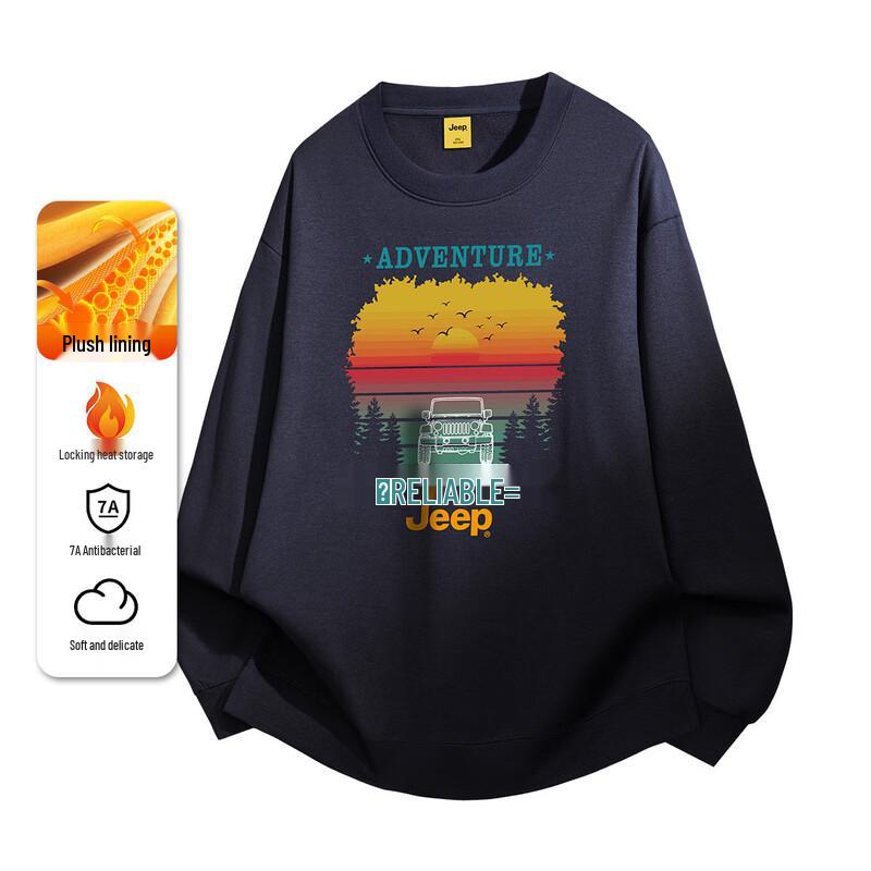 JEEP Men s 2025 Autumn/Winter Casual Round Neck Sweatshirt 3XL