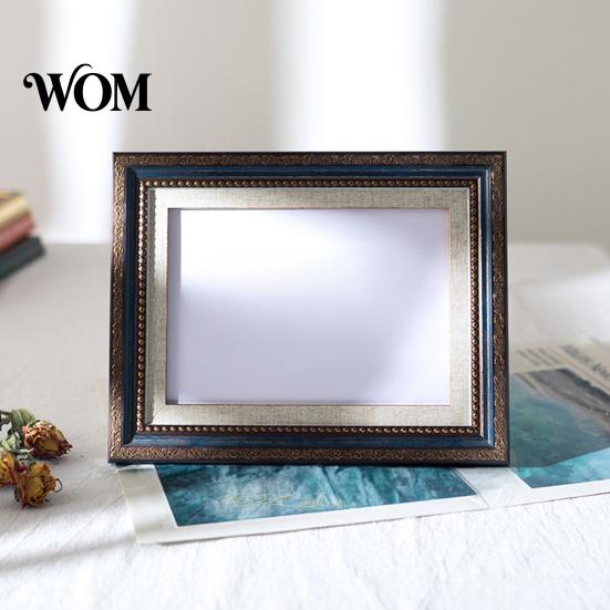 Solid Wood Composite Frame Vintage Photo Frame, Art Mat Picture for Tabletop Display Classic Studio & Wall Mount, Decorative Portrait Photos