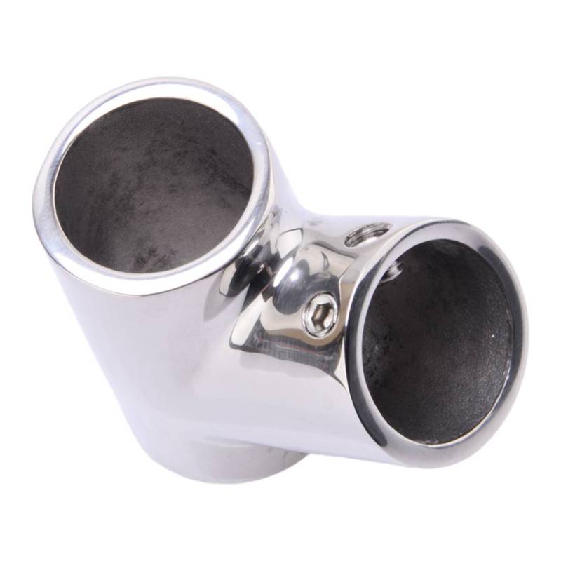 Hardware Boat Ship Yacht Motorboat Hand Rail 60 Degree Tee Fittings For 25mm 1" Pipe Silver