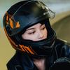Motorcycle Street Bike Helmet Full Face Safety Helmet Comfortable & Breathable with Single Visor Neck Scarf Anti-Dust Bag for Men & Women All Seasons