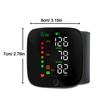Rechargeable Wrist Digital Blood Pressure Monitor with LED Heart Rate - Large HD Display, 99-Reading Memory, Smart Color Indicators