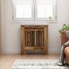 Radiator Cover Vintage Wood Look 78 x 19 x 81.5 cm Engineered Wood