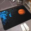 1ks Basketball Modrý fraktální design HD potisk Protiskluzová savá Polyesterová podložka omyvatelná v pračce - Vnitřní/Venkovní víceúčelová podložka f