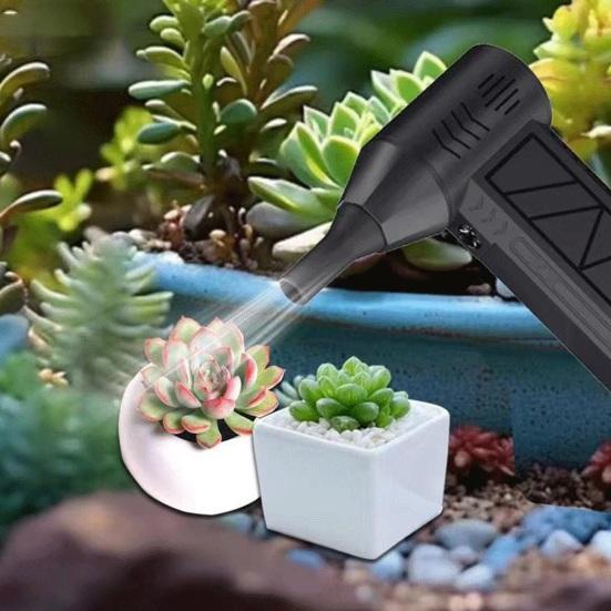 Compressed Air Duster 130000RPM High Speed Compact Design Rechargeable Cordless Air Blower with 3-Gear Turbo Fan