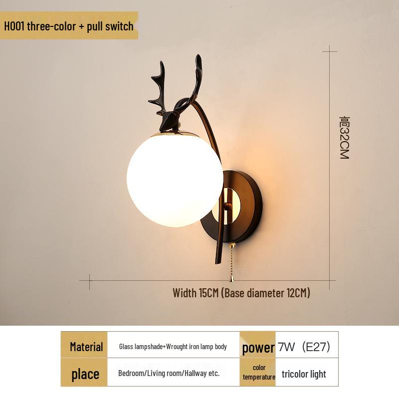 Applique Murale Moderne Chaleureuse pour Chambre à Coucher, Salon, Salle à Manger et Escalier