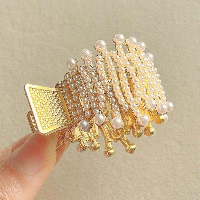 

Новая мода горный хрусталь заколка для волос коготь для женщин металлический маленький хвостик крабы толстые шпильки французский головной убор аксессуары для волос мыла