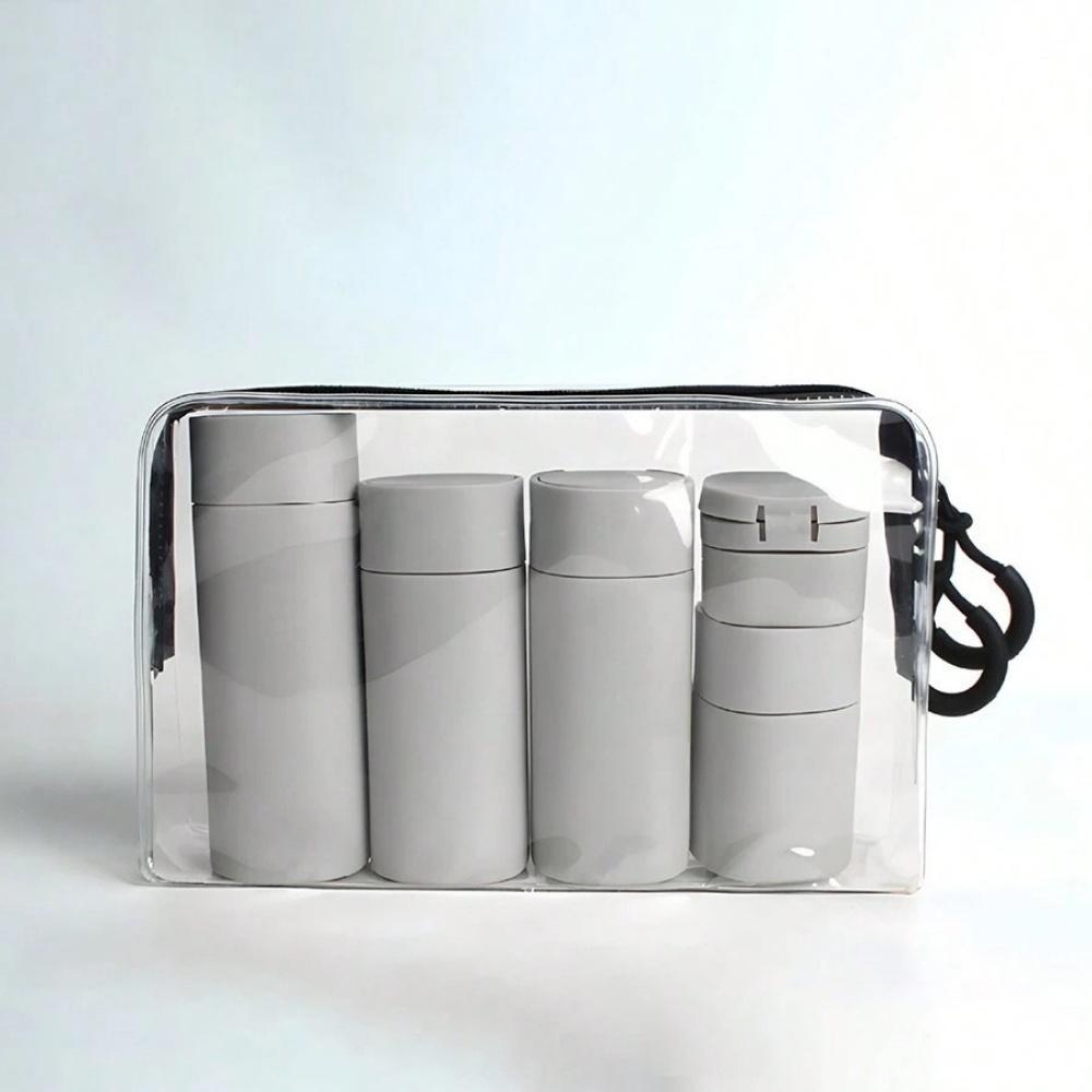 5pcs Travel Cream Dispenser Bottles Set Travel Bottles Toiletry Containers Set, TSA Approved, Travel Essentials