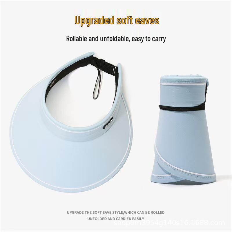 Women's UV Protection Open-Top Sun Hat for Summer Cycling - Versatile, Foldable, Large Brim, Hot Seller