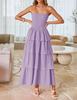 European and American women's clothing popular sleeveless off-the-shoulder pleated layered tube top long vest skirt