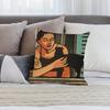 Artistic Life Woman Pillow Case Short Plush Double-sided Print Square Throw Pillow Covers Sofa Home Cushion Decor