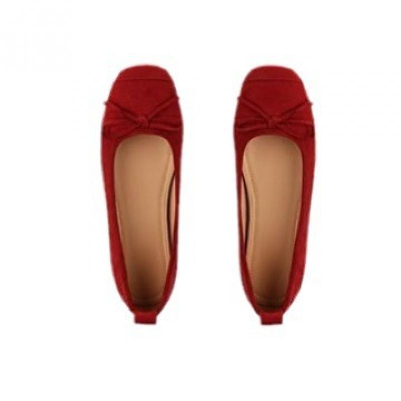 Shoes Small round head ballet style bow soft surface shallow mouth flat sole shoes women