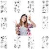 10 Sheets/Set Black And White Series Dandelion Flower Tattoo Sticker Waterproof Decoration Arm Cheek Party Tattoo Sticker