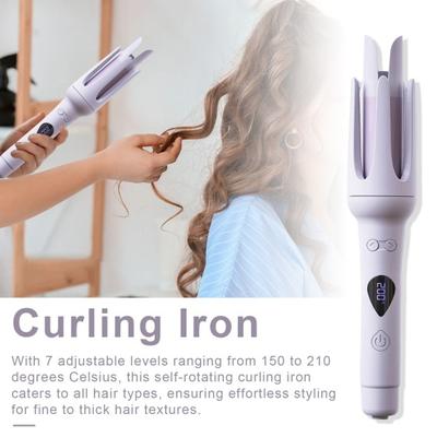 Automatic Curling Iron 7 Temperature Adjustable Fast Heating 32MM Hair Curler Negative Ions Ceramic Electric Curling Wand Women Hair Styling Tools