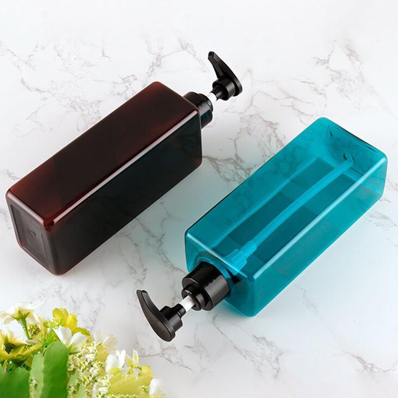 3 ks 500ml čtvercový dávkovač mýdla, plnitelná láhev s vodotěsnými etiketami pro mýdlo na ruce, pleťové mléko, šampon a kondicionér