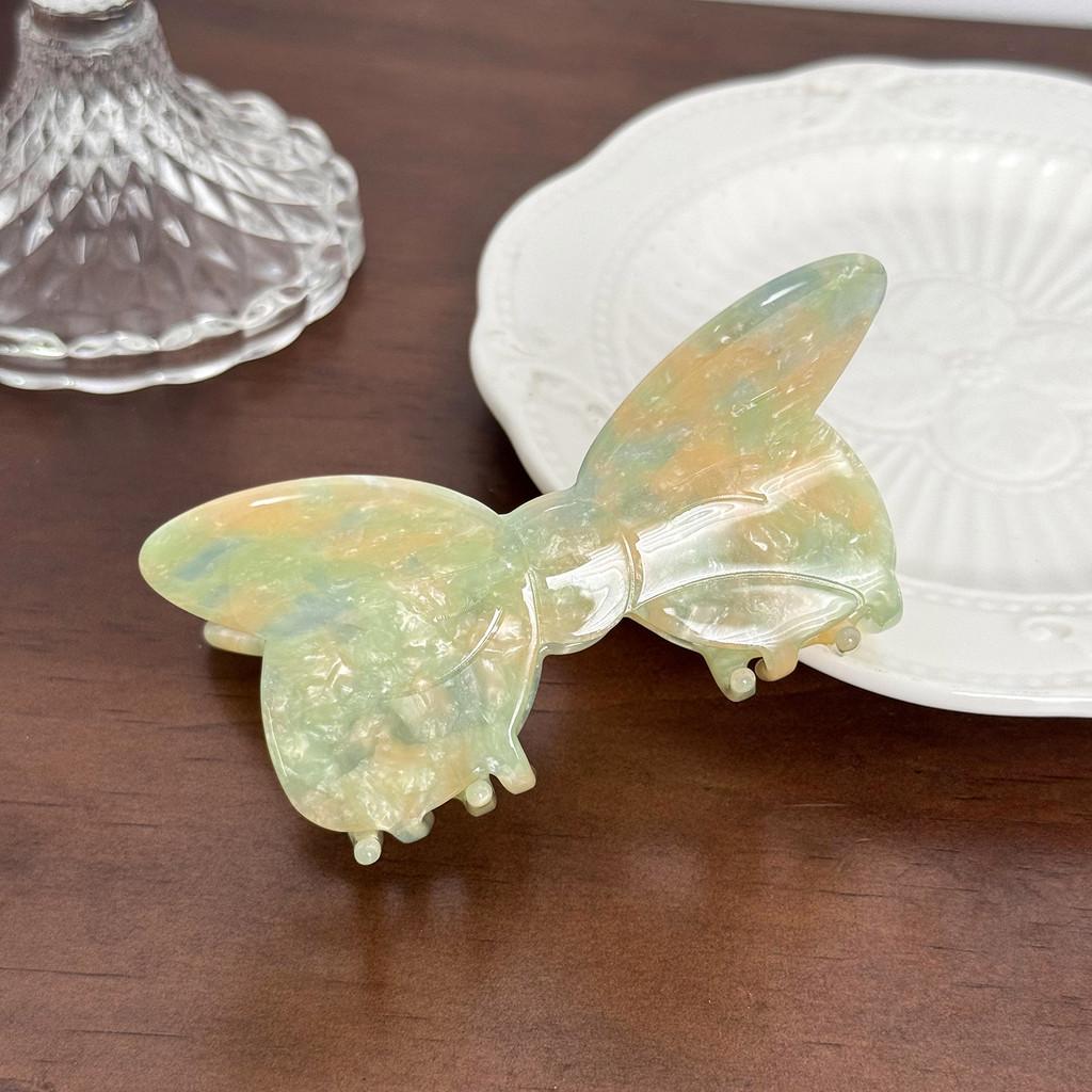 Stunning 2024 Summer Collection Acetate Hair Claw Clip With Colorful Bow Design