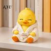 Lightweight Duck Decor for Shelves 3D Printed Sad Yellow Figurines, Cute Tired Worker Resin Novelty Figures Collectors Desk Ornaments Home Office,