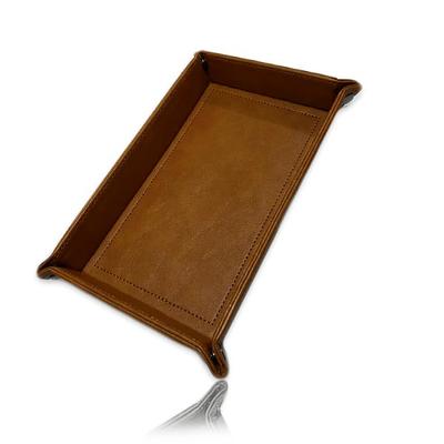 Nicolde Leather Tray, Trinket Organizer for Accessories, Keys, Watches, Rings, Remote Controls, Storage Box, Small Item Holder, Tabletop Storage,