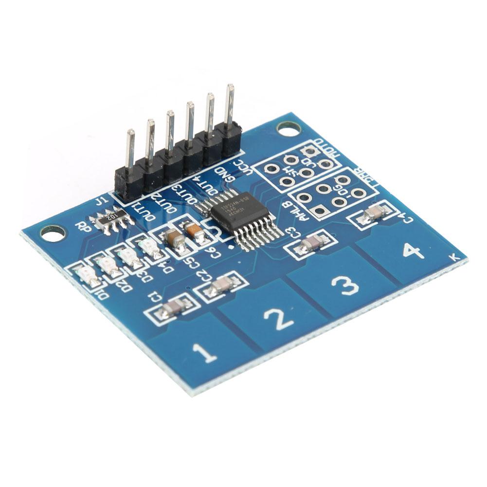 5Pcs TTP224 4 Channels Capacitive Touch Switch Digital Touch Sensor Module