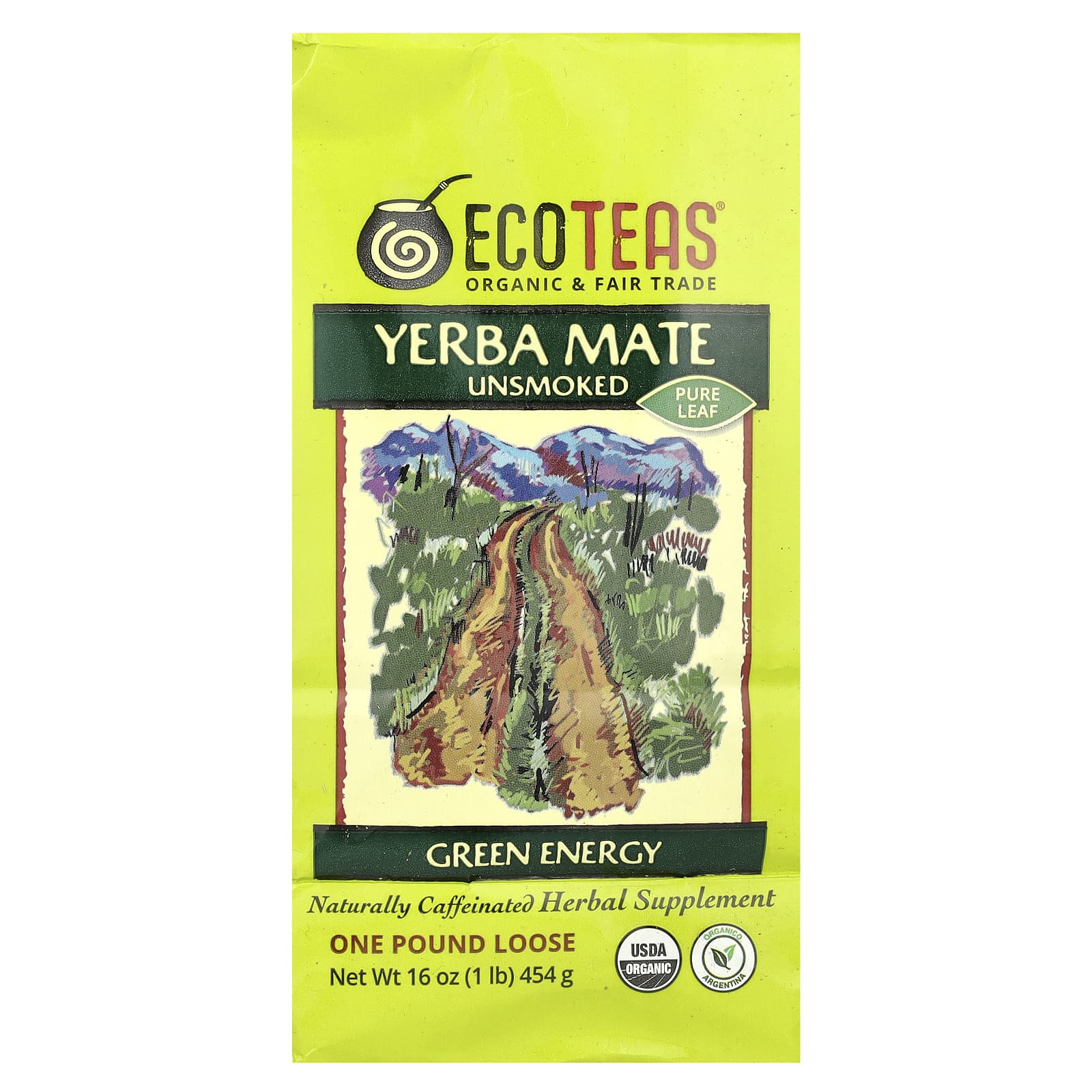 

Loose Yerba Mate, Green Energy, Unsmoked, 454G(16Oz)
