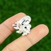Gift For Her Natural Tanzanite Quartz Promise Adjustable Ring 925 Silver