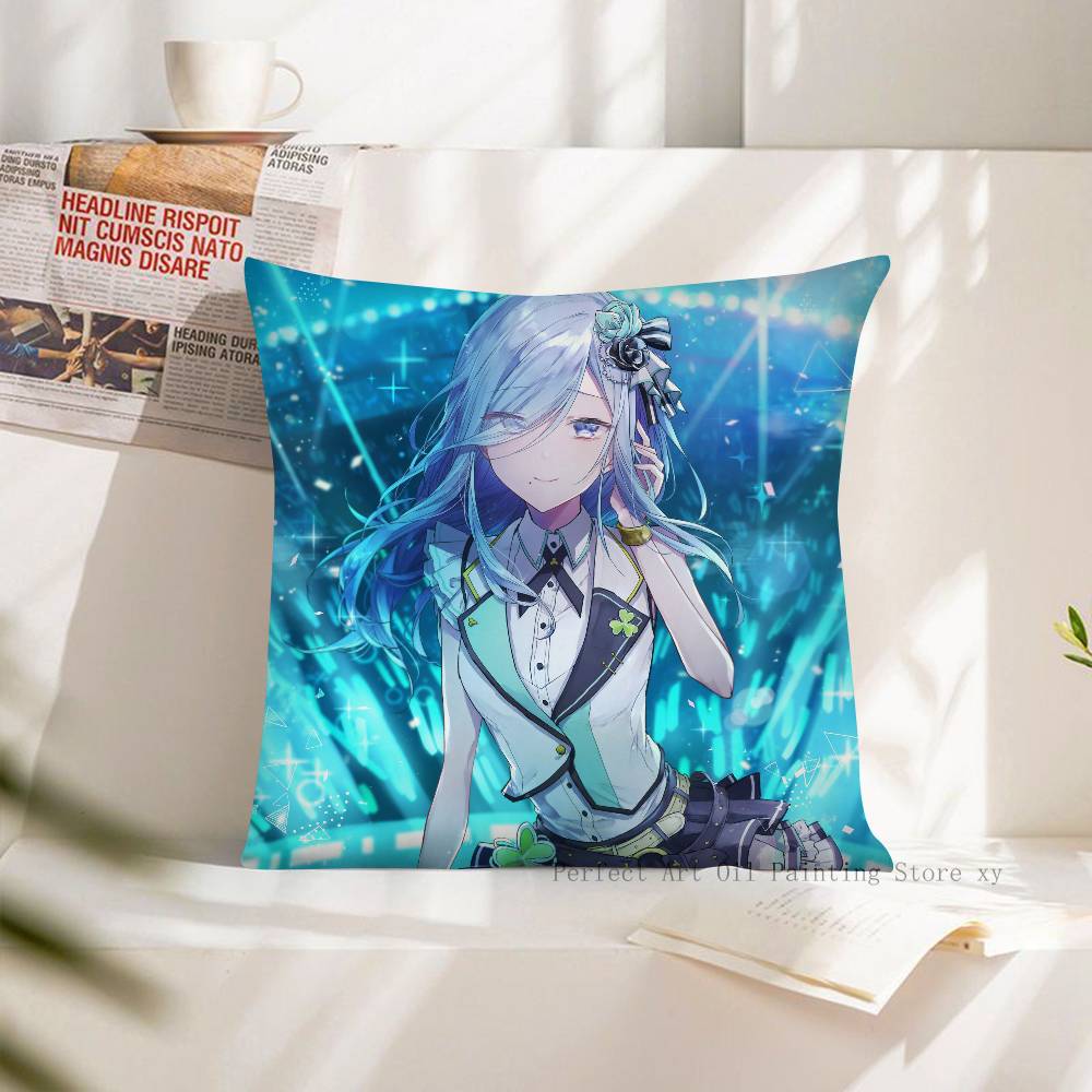 Hinomori Shizuku Animation Game Pillow Case Fashion Square Pillowcase Bedroom Sofa Room Ins Decoration Leisure