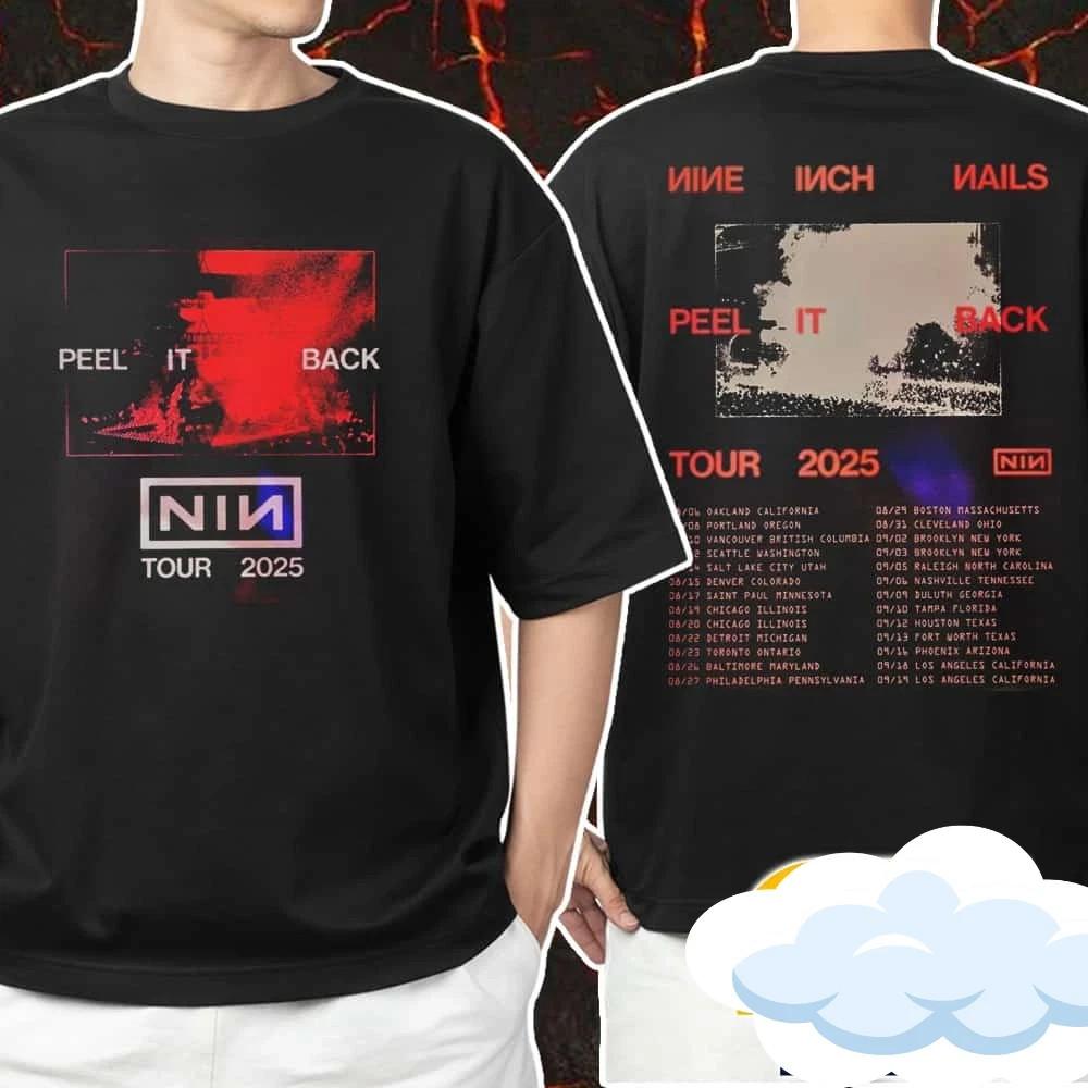 

Nine Inch Nails Peel It Back Tour 2025 With Tour Dates Backprint Unisex T-Shirt Unisex T-Shirt L