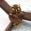 Vintage Rhinestones Owls Animal Brooches Costume Accessories Pins