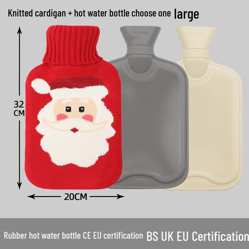 Explosion-Proof Hot Water Bottle: Rubber Design for Stomach and Feet, Long-Lasting Warmth