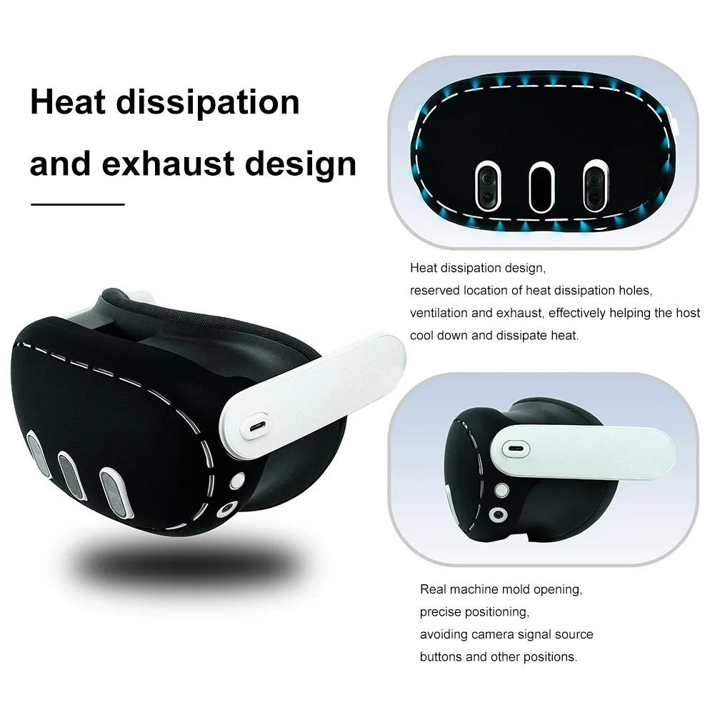 Silicone Protective Cover For Meta Quest 3 Replacement Nose Pad Mask Case VR Glasses Grip Housing For Meta Quest 3 Accessories