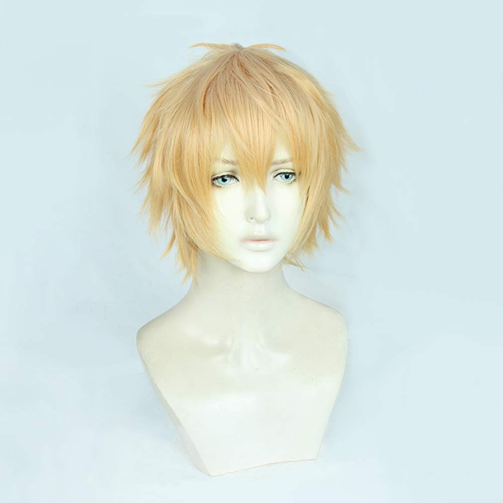 

косплей короткий идеально для вечеринок и плюс бонусная сетка термостойкий парик, Второй замок , блонд, крутой, волосы, маскировки,