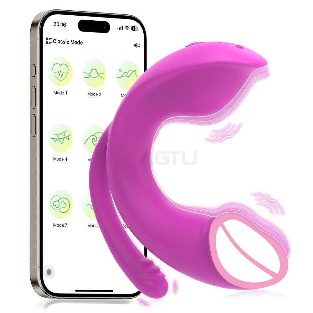 2 In 1 Powerful Vibrator Masturbation Tools for Women Vagina Anal Clitoris Stimulator Dildo Vibrator Adult Erotica Products