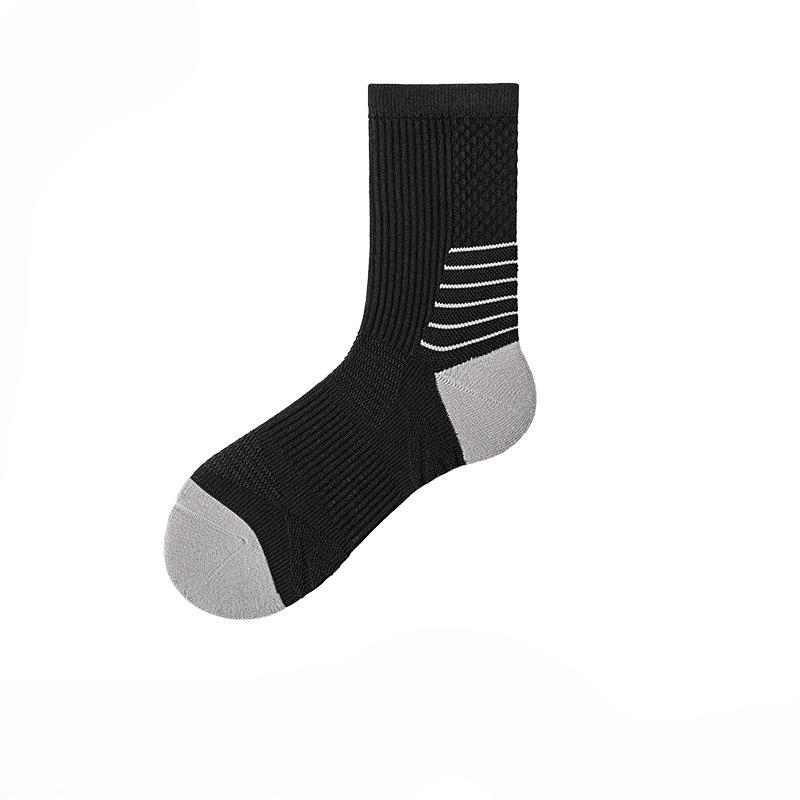 Female Spring and Autumn Fitness Running Waist Pressure Towel Bottom Color Boneless Tube Cotton Socks