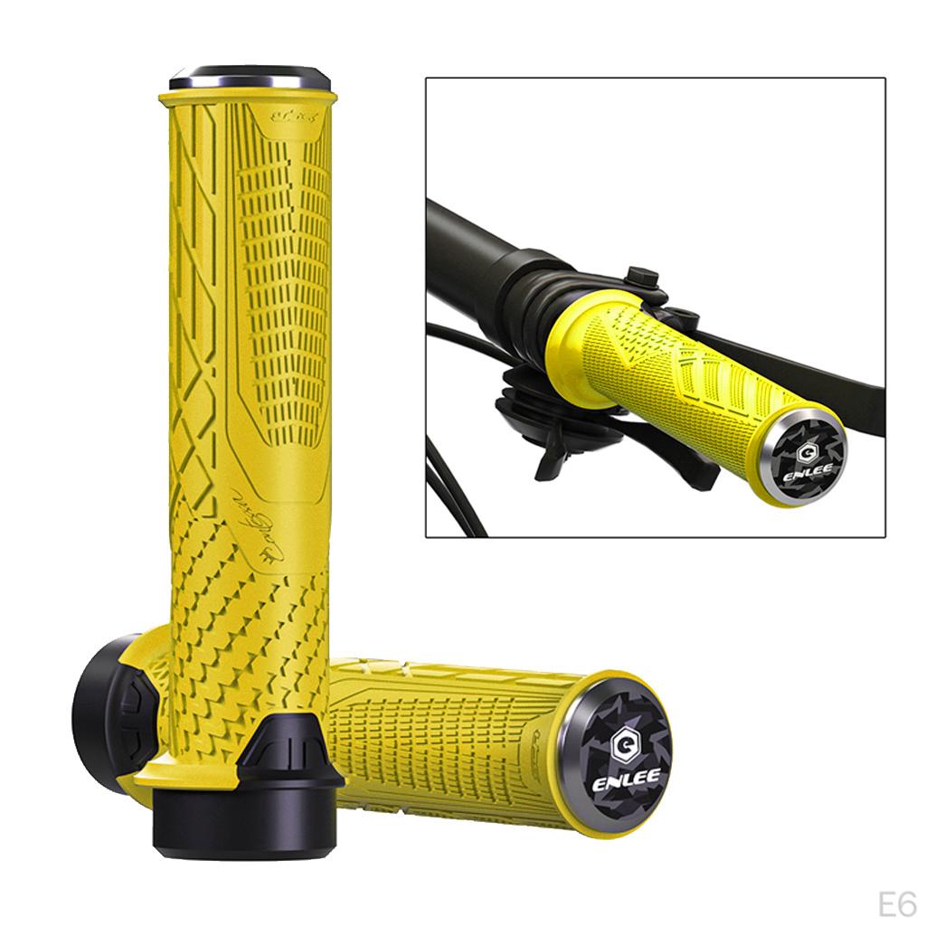 Handlebar Grips, 1 Pair Aluminum Screw Grips Lock