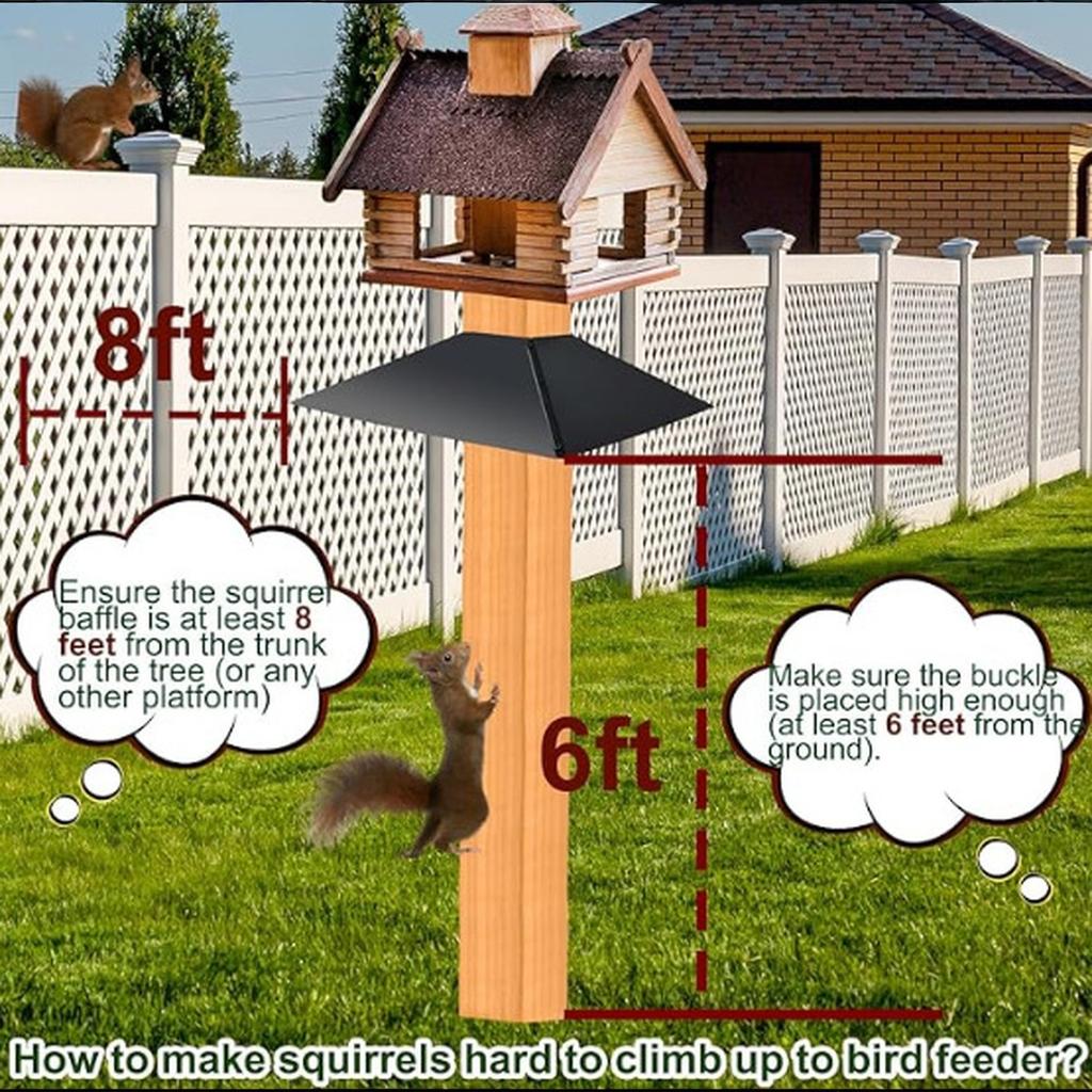 AXYC Squirrels Hood Bezel Squirrels Baffle Squirrels Barrier Dome Garden Decor Feeders Cover Dome Birds Feeders for Outside