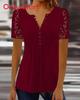 Princess Style T Shirt With 3d Floral Pattern And V Neck For Spring Casual Wear