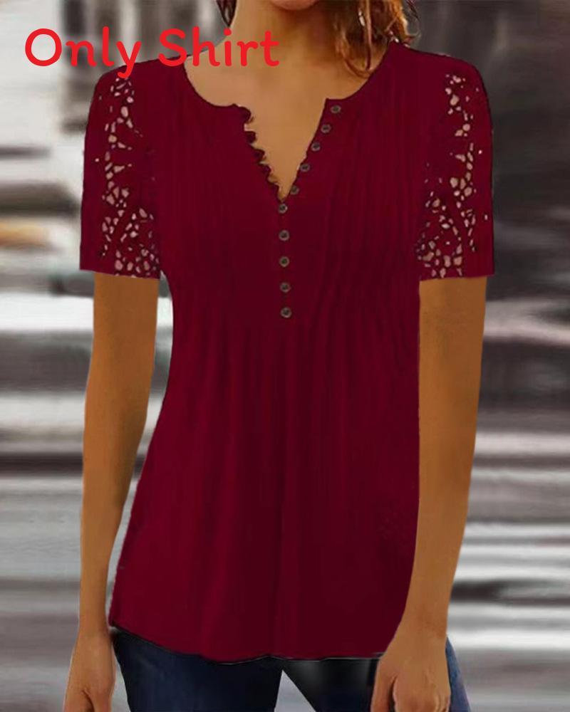 Princess Style T Shirt With 3d Floral Pattern And V Neck For Spring Casual Wear