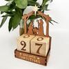 Wooden Nativity Advent Calendar Countdown Blocks Days Until Christmas Winter Holiday Decorations for Home Tabletop Office