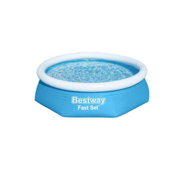 Piscine Gonflable - Bestway - Fast Set - Ø244x61 Cm - 1.880 Litres - Filtre À Cartouche 1249 L/h
