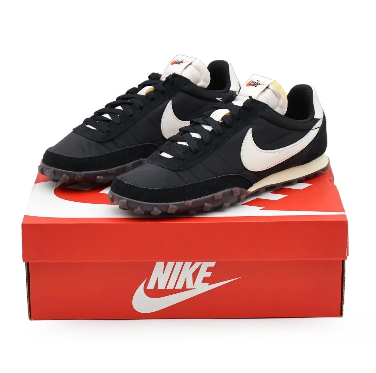 IM8658-001 Nike Waffle Racer Black Sail Coconut Milk Gum Dark Brown (Men s) 10