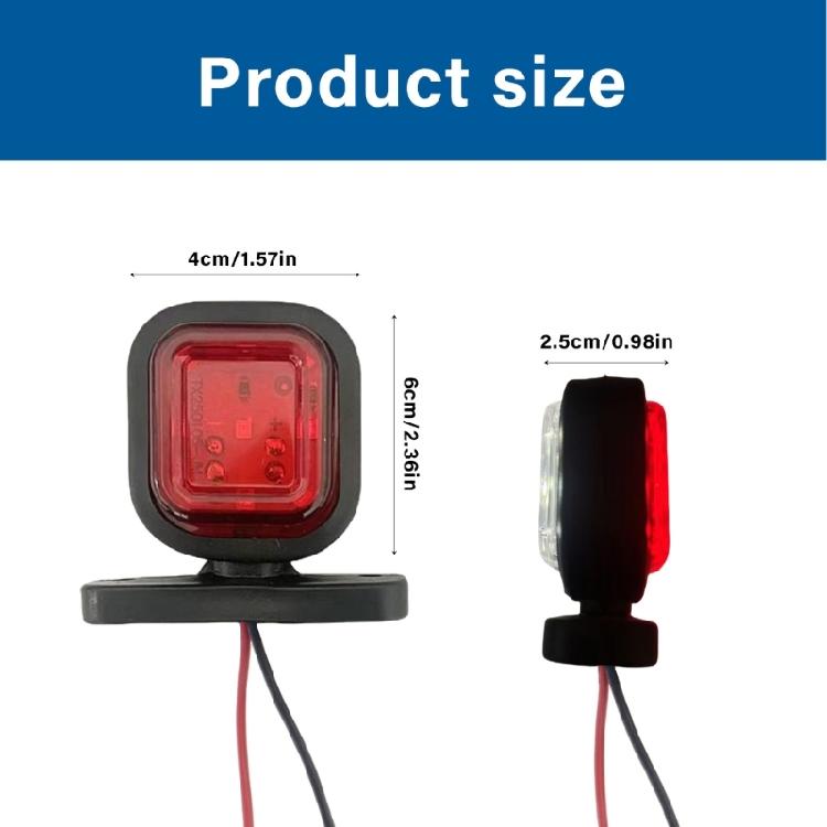 Replacement Side Marker Indicator Lamps 12V 24V Truck Side Marker Light Universal for Trailer Lorry Rear Brake Lights