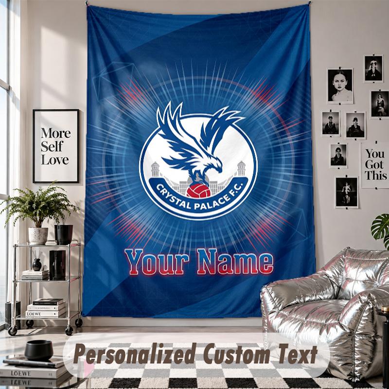 Custom Tapestry Wall Hanging, Crystal Palace Personalized Name Text Home Wall Decor