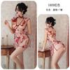 Sexy lingerie sexy perspective nightgown seduction retro hollow embroidered cheongsam uniform seduction