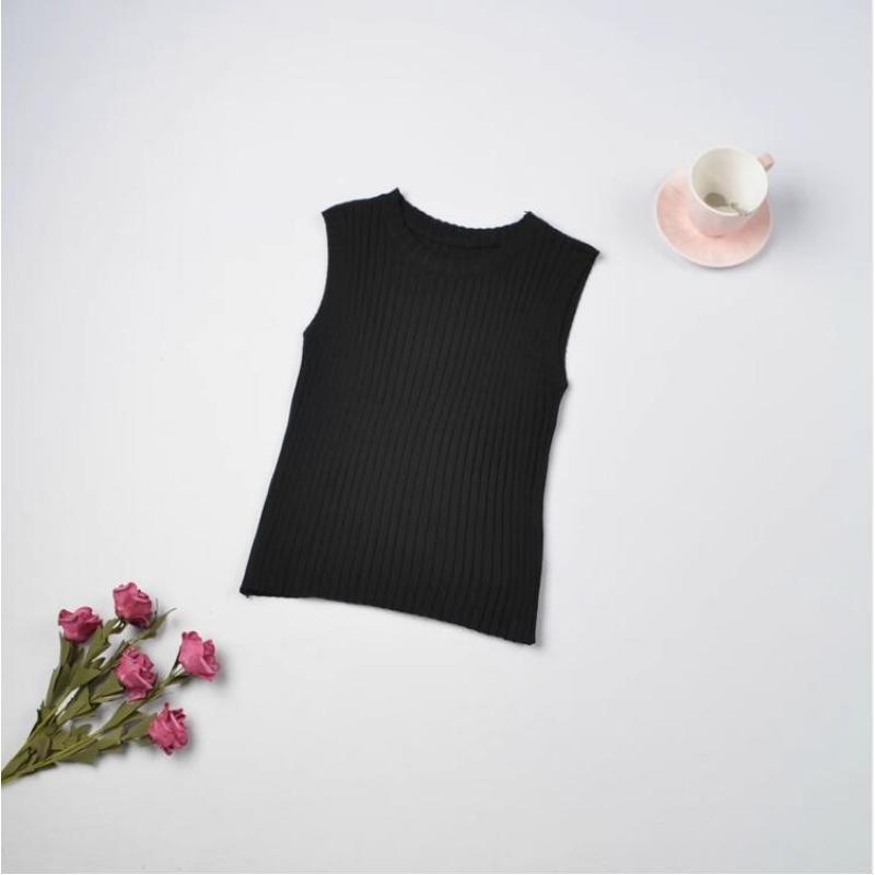 14/5000 Women's Summer Slim Knit Casual Short Vest