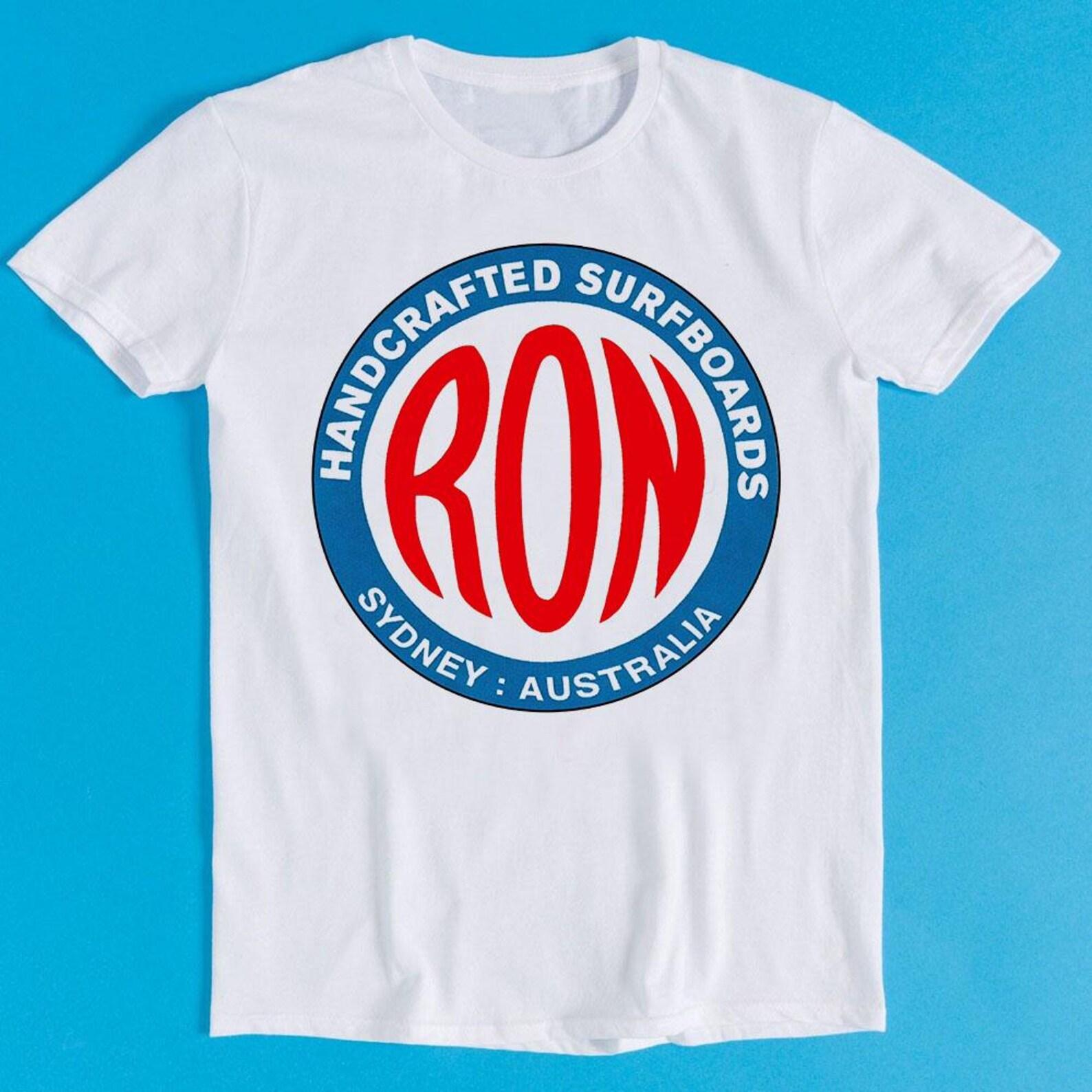 Ron Surfboards T-Shirt Retro Surf Sydney Australia Beach Cool Gift Tee K107 M