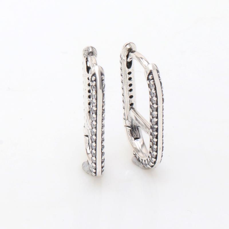 Gold-Plated Zircon Shining Link Stud Earrings - Light Luxury European & American Style, Perfect Birthday Gift for Girls