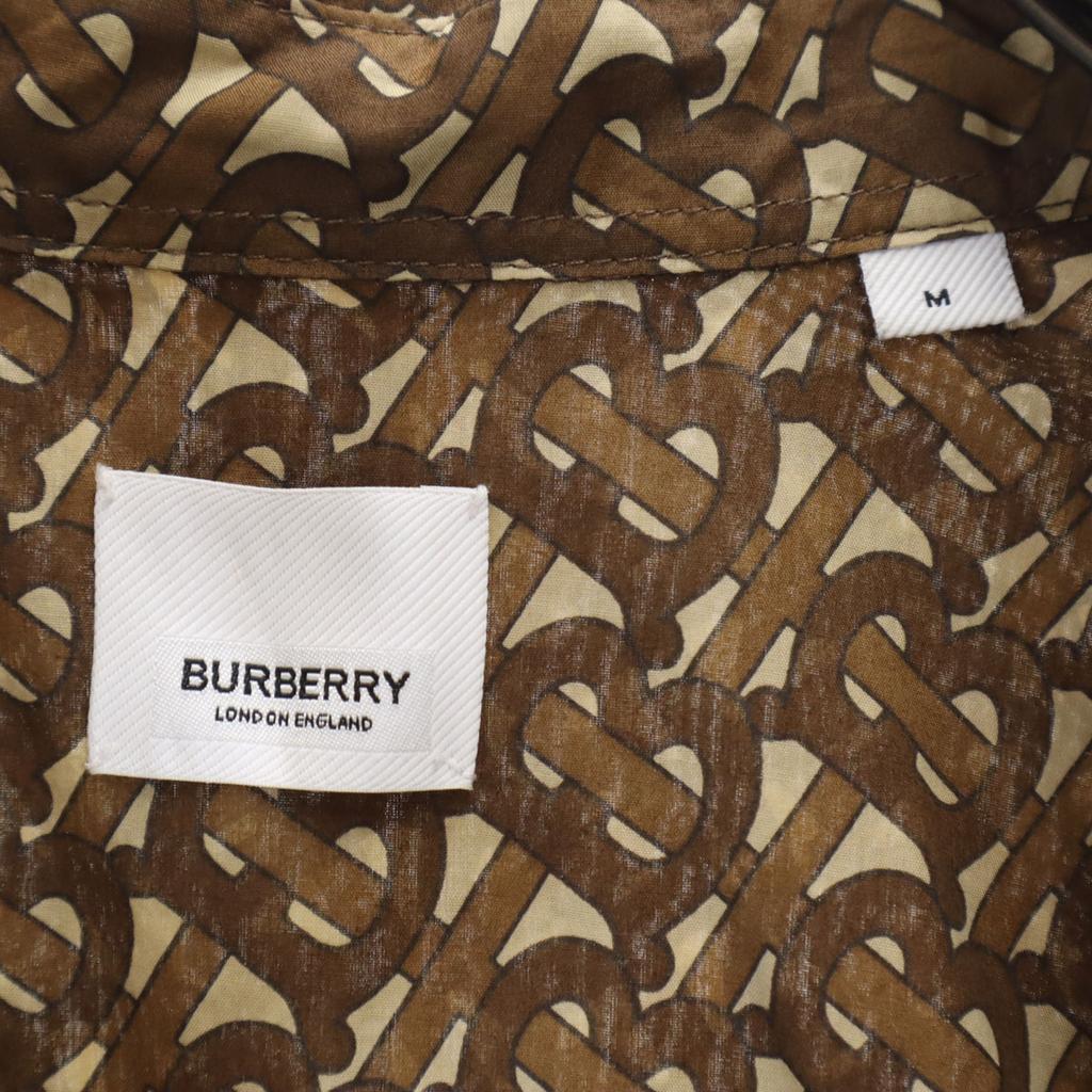 Burberry Overall Handle Long Sleeve Cotton Shirt M Brown Men's Used