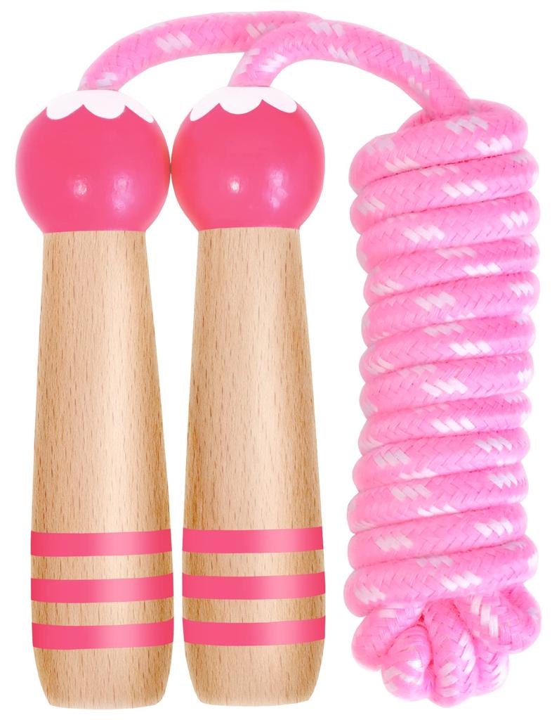Wal Base Jump Rope for Jump Rope To Help Children Love Jumping for Toddlers and Elementary School Students (Pink) [Easy Beginners] [A Rope]